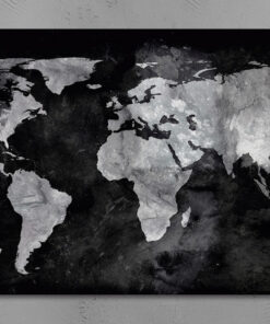 Sigel SI-GL270 Glasmagneetbord Artverum 910x460x15mm Wereldkaart