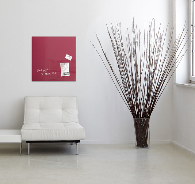 Sigel SI-GL272 Glasmagneetbord Artverum 480x480x15mm Bessenrood - Image 2