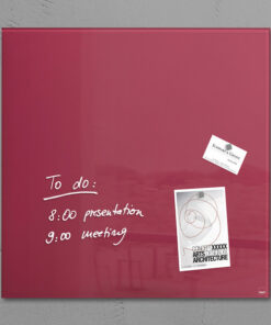 Sigel SI-GL272 Glasmagneetbord Artverum 480x480x15mm Bessenrood