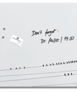 Sigel SI-GL274 Glasmagneetbord Artverum Little Birds 48x48 cm Wit