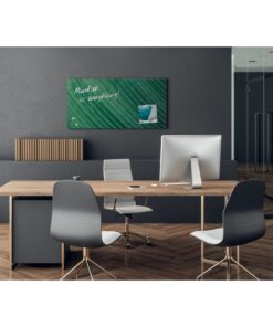 Alternative view of Sigel SI-GL371 Glasmagneetbord Artverum Palm Leaf 91x46 cm Groen