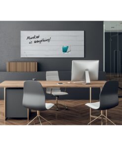 Alternative view of Sigel SI-GL381 Glasmagneetbord Artverum White Wood 130x55 cm Wit