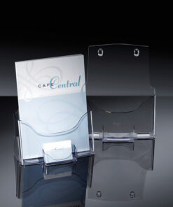 Sigel SI-LH111 Folderhouder Tafelmodel A4 Transparant Acryl Met Visitekaarthouder