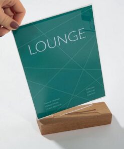 Alternative view of Sigel SI-TA252 Tafelstandaard A6 met Eiken Voet Transparant