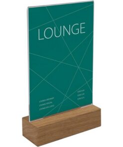 Sigel SI-TA252 Tafelstandaard A6 met Eiken Voet Transparant