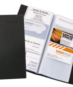 Sigel SI-VZ172 Visitekaartmap Kunstleer Zwart Voor 192 Kaarten