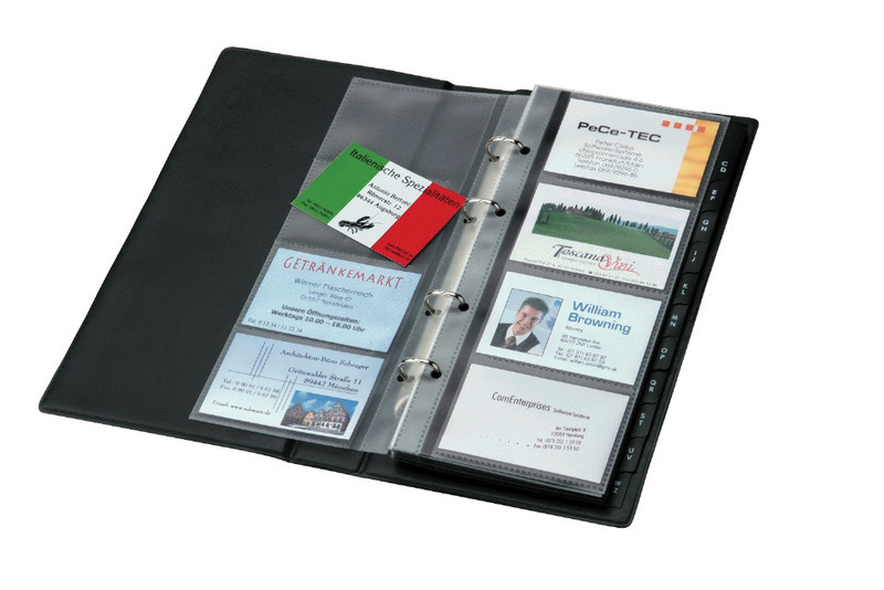 Sigel SI-VZ300 Visitekaartmap Zwart Voor 200 Visitekaarten Tot 90x58mm - Image 2