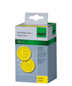 Sigel SI-WM002 Waardemunten Kunststof 100 Stuks 25mm Eten Geel