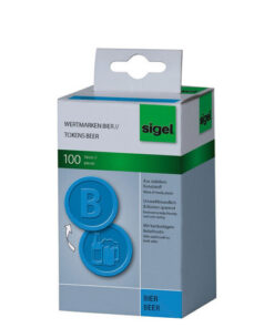 Sigel SI-WM005 Waardemunten Kunststof 100 Stuks 25mm Bier Blauw