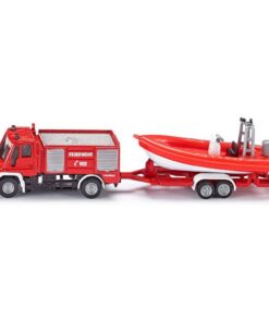 Siku 1636 Brandweerauto met Boot