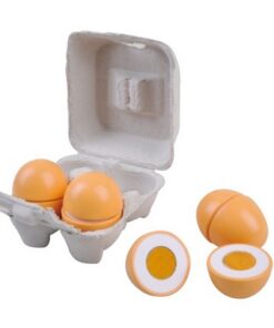 Simply For Kids Doosje met Houten Eieren 4-delig