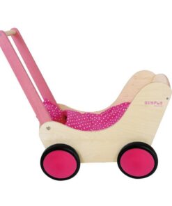 Simply for Kids Houten Poppenwagen Roze