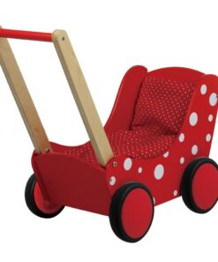 Simply for Kids Houten Poppenwagen Stippeltje Rood