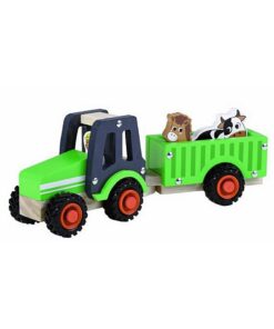 Simply for Kids Houten Tractor + Aanhanger en Dieren