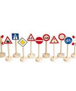 Simply for Kids Houten Verkeersborden 12 stuks