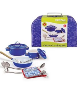 Simply for Kids Metalen Kookset in Koffer Blauw 11-delig