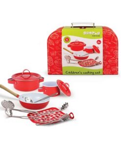Simply for Kids Metalen Kookset in Koffer Rood 11-delig