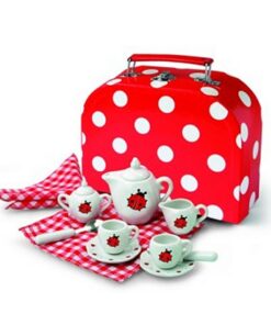 Simply for Kids Porseleinen Theeservies Lieveheersbeestje met Koffertje