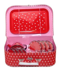 Alternative view of Simply for Kids Tinnen Theeservies Polkadot met Koffertje