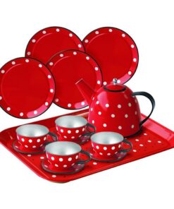 Simply for Kids Tinnen Theeservies Polkadot met Koffertje