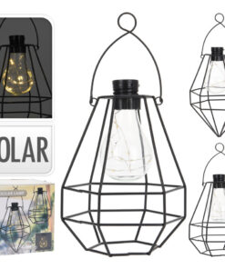 Solar Bulb LED Draadlantaarn Zwart Assorti