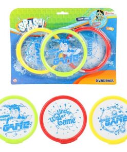 Splash Duikringen 13cm Groen/Geel/Rood 3-delig