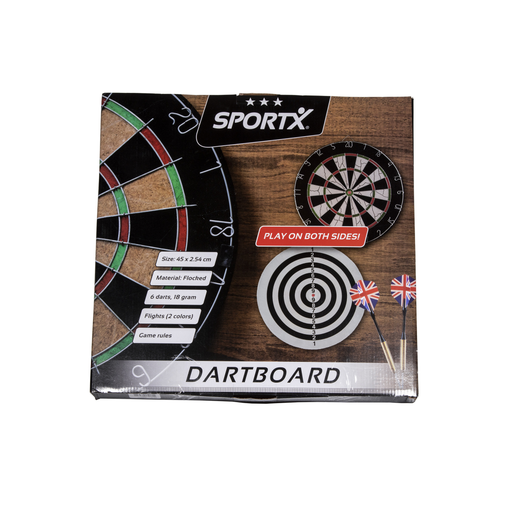 SportX Dartbord 45 cm met 6 Darts - Image 4