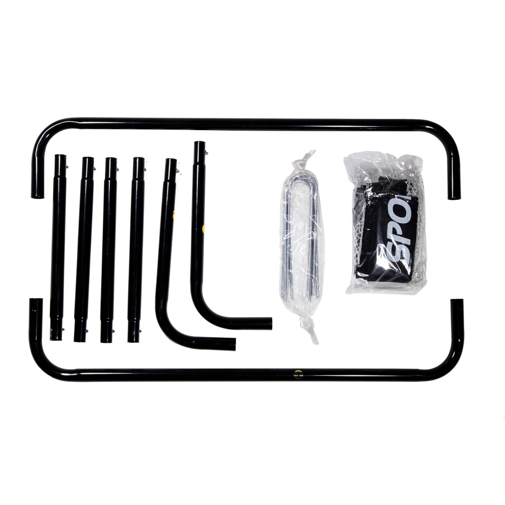 SportX Metalen Voetbaldoelen 78x56x45 cm 2 Stuks Zwart - Image 2