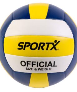 SportX Official Volleybal 22 cm Wit/Geel/Blauw