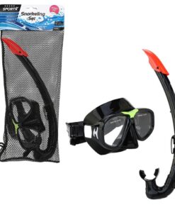SportX Volwassenen Snorkelset 5 Sterren Zwart