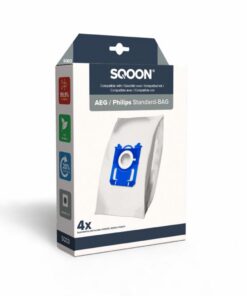 Sqoon Stofzuigerzakken voor AEG/Philips Standard Bag 4 Stuks