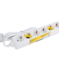 Alternative view of Stekkerdoos 6-Voudig Randaarde 3x1.5 mm 1.5 mtr Wit/Geel