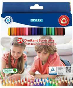 Stylex Driehoekige Kleurpotloden 24 Kleuren