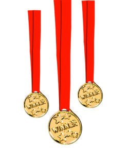 Alternative view of Stylex Metalen Medailles Winner 6 Stuks Goud/Rood