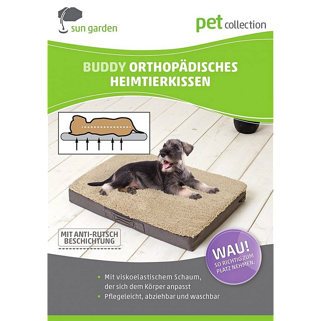 Sun Garden Buddy Orthopedisch Hondenkussen 72x50x8cm Donkerbruin - Image 5