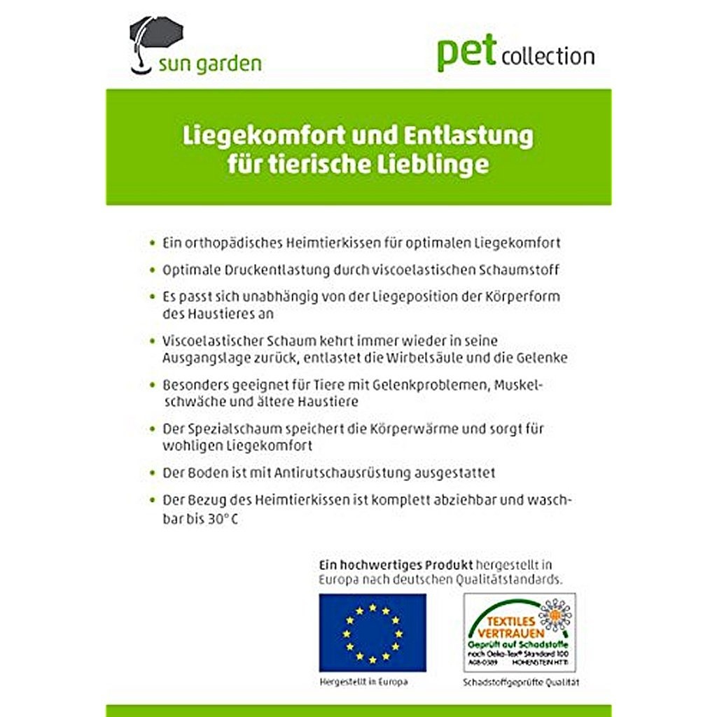Sun Garden Buddy Orthopedisch Hondenkussen 72x50x8cm Lichtgrijs/Gemeleerd - Image 5