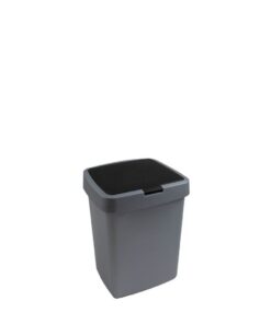 Sunware Delta Prullenbak Met Klep 10 L Zilvergrijs