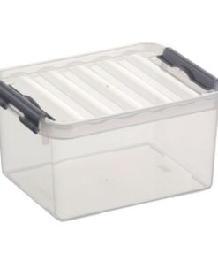 Sunware Q-Line Opbergbox 2L Transparant/Grijs