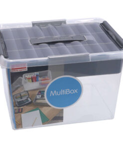 Sunware Q-Line Opbergbox met Inzet 22L Zilver/Transparant