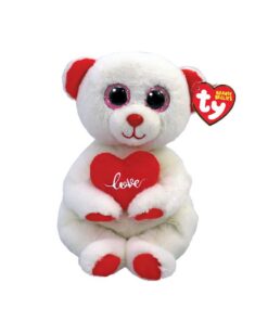 TY Beanie Babies Bellies Knuffelbeer Desi met Hart 15 cm