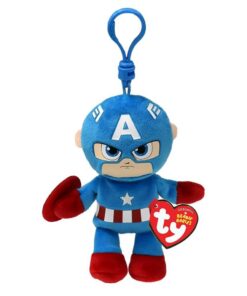 TY Beanie Babies Clip Marvel Knuffel Captain America 12 cm