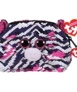 TY Fashion Handtas Zebra Zoey 20 cm Zwart/Wit/Roze