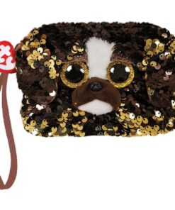 TY Fashion Portemonnee Hond Brutus 13 cm Bruin/Goud
