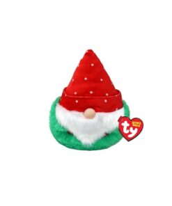 TY Teeny Puffies Christmas Gnome Red Hat 10cm