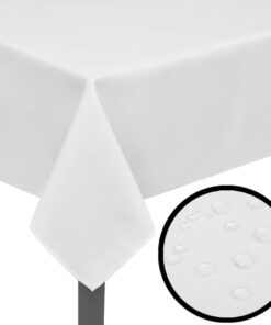 Tafelkleden wit 5 stuks 100 x 100 cm