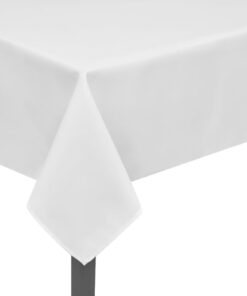 Tafelkleden wit 5 stuks 130 x 130 cm