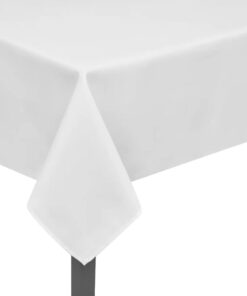Tafelkleden wit 5 stuks 220 x 130 cm