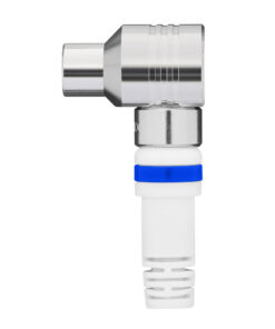 Alternative view of Technetix TN-RLA 21-1.5S Coaxkabel Male - Female Haaks 90&deg; 1.5 M Wit/zilver