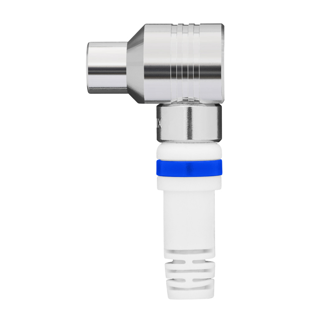 Technetix TN-RLA 21-3-S Coaxkabel Male - Female Haaks 90° 3 M Wit/zilver - Image 2