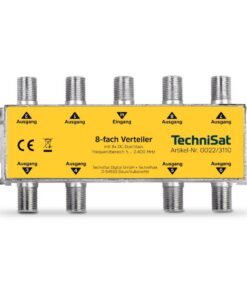 Technisat 8-Weg Verdeler Geel/Zilver
